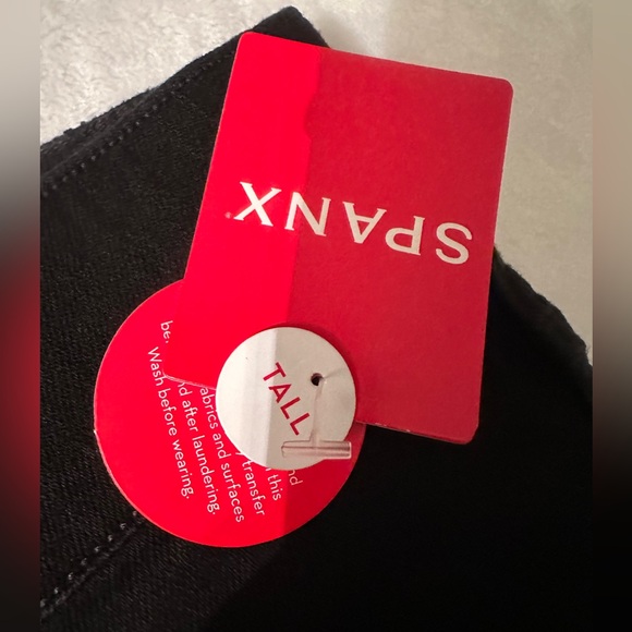 NWT $128 Spanx small tall black pull on jean leggings. Slimming. - Picture 12 of 14